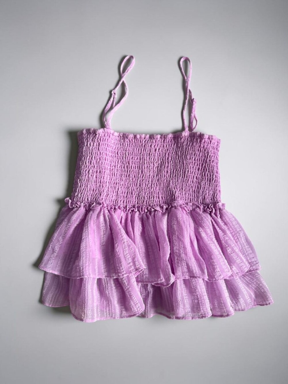Bb DAKOTA Purple Smocked Tank Top Size Small